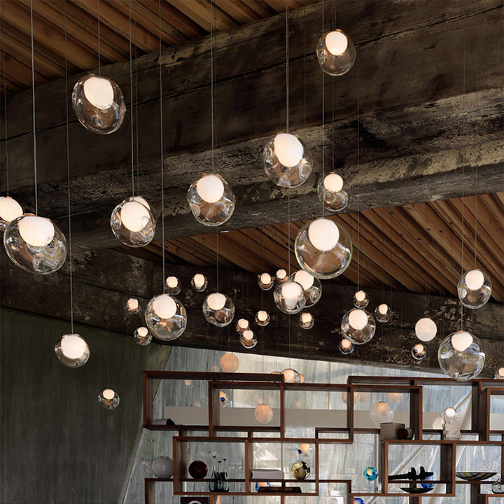 Arisha Multi-teste Globo Cluster Chandelier Vetro Sala da Pranzo Soggiorno