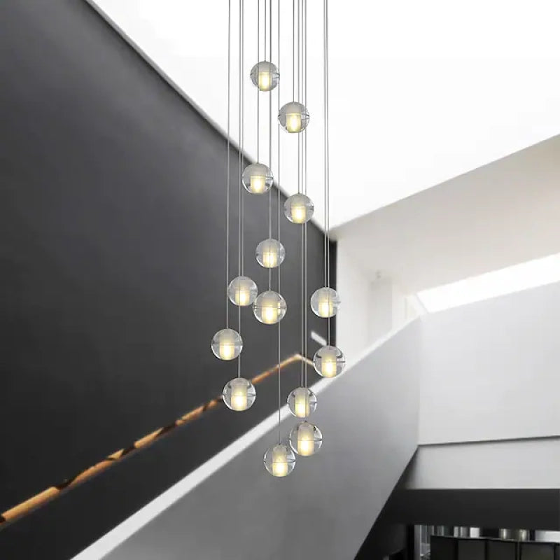 Valentina Moderna LED Lampada a Sospensione Multi Trasparente Globo Atrio Soggiorno/Camera da Letto