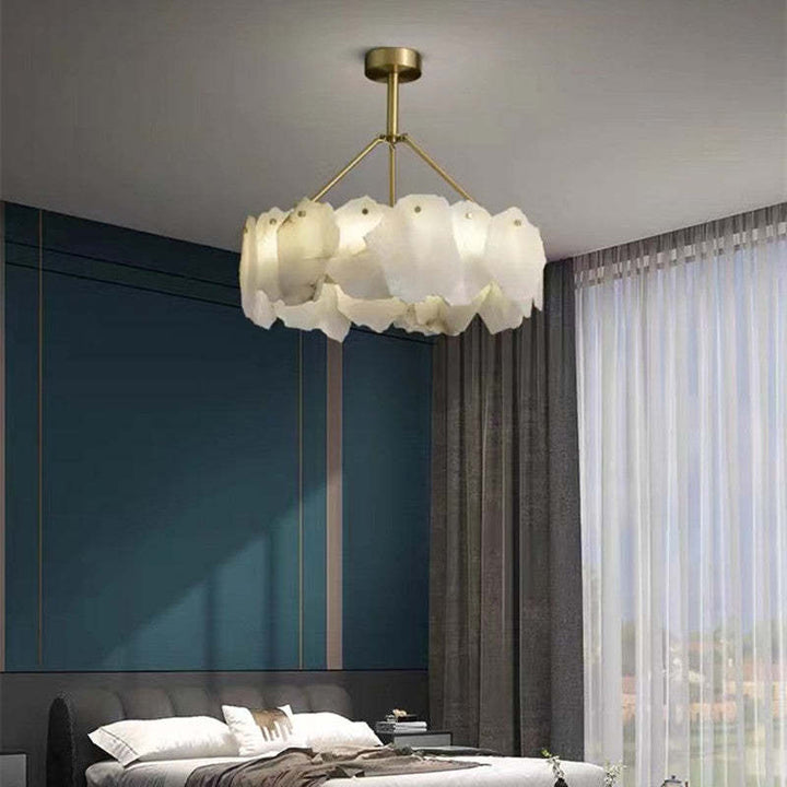 Kristy Moderna LED Lampada a Sospensione Metallo Marmo Oro Rotondo Soggiorno/Camera da Letto