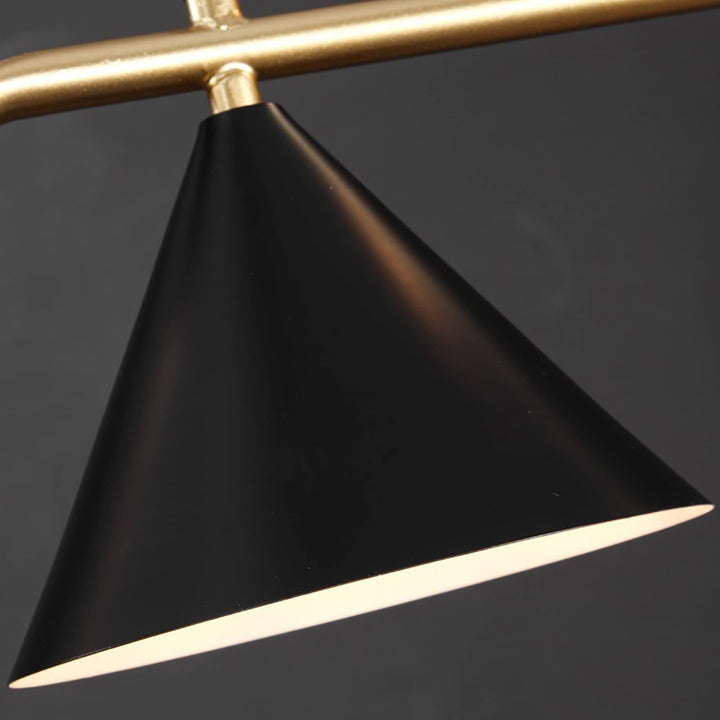 Arisha Moderno Metallo/Vetro Sospensione Nero/Oro Soggiorno/Camera da letto