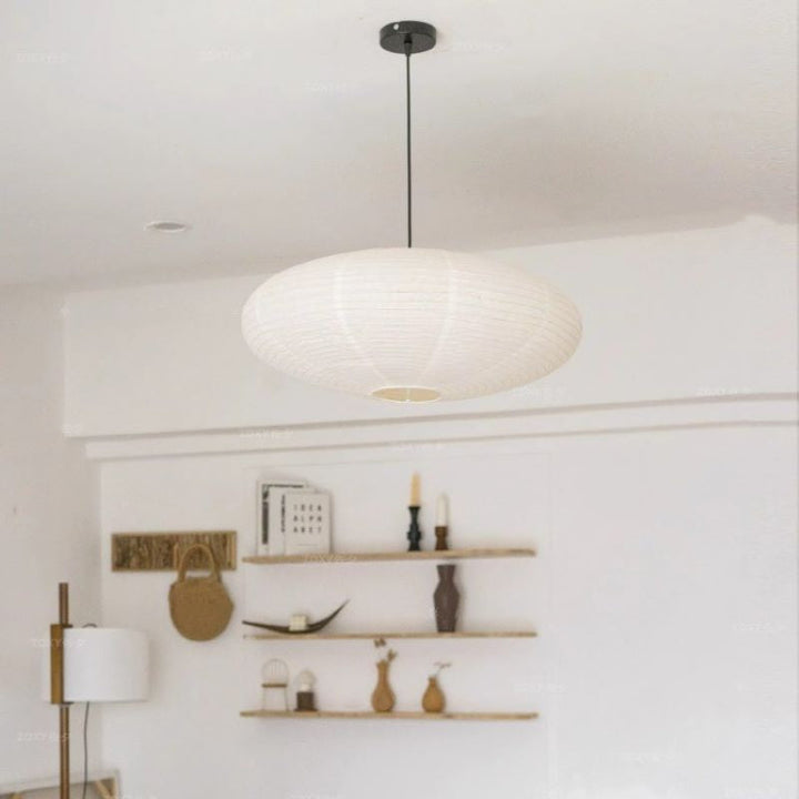 Ritta Wabi-sabi Retro Globo Metallo Carta LED Lampade a Sospensione Sala da Pranzo