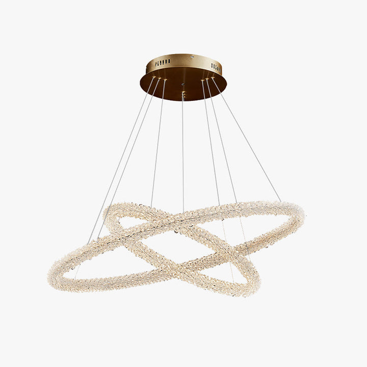 Kristy Lampada a Sospensione Arte Deco Metallo/Cristallo Bianco Soggiorno