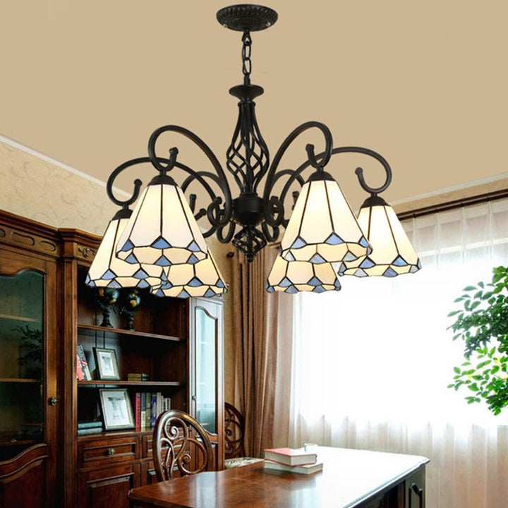 Silva Tiffany Ramo Mediterraneo Metallo Lampadari