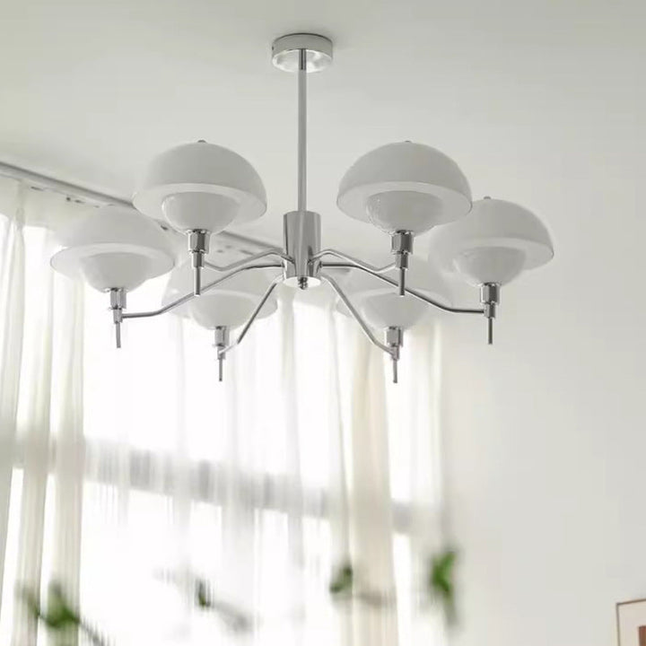 Valentina Moderno Metallo Vetro Sospensione Bianco Beige Camera da letto Soggiorno