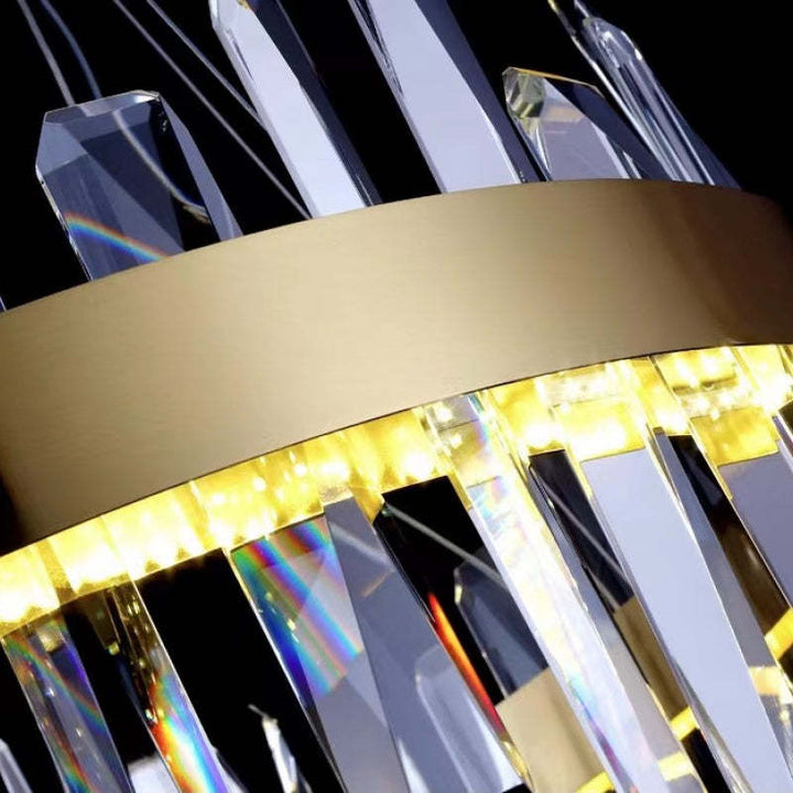 Kristy Moderno LED Lusso Lampadario Metallo Cristallo Soggiorno/Camera da Letto