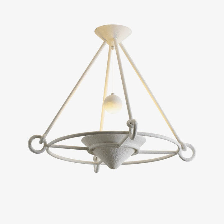 Sculptural lampadario in gesso