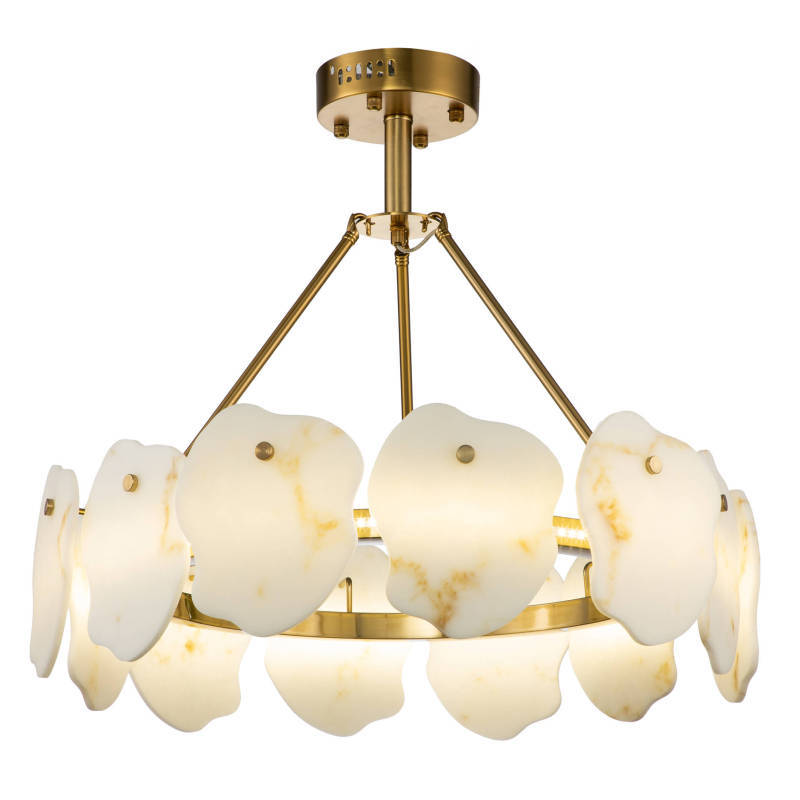 Kristy Moderna LED Lampada a Sospensione Metallo Marmo Oro Rotondo Soggiorno/Camera da Letto