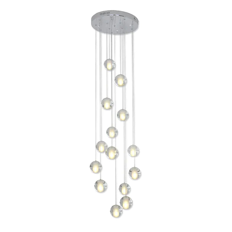 Valentina Moderna LED Lampada a Sospensione Multi Trasparente Globo Atrio Soggiorno/Camera da Letto