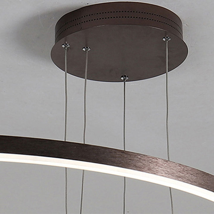 Arisha Lampada a Sospensione Metallo Nero/Oro/Caffè Tir-Cerchio Moderna