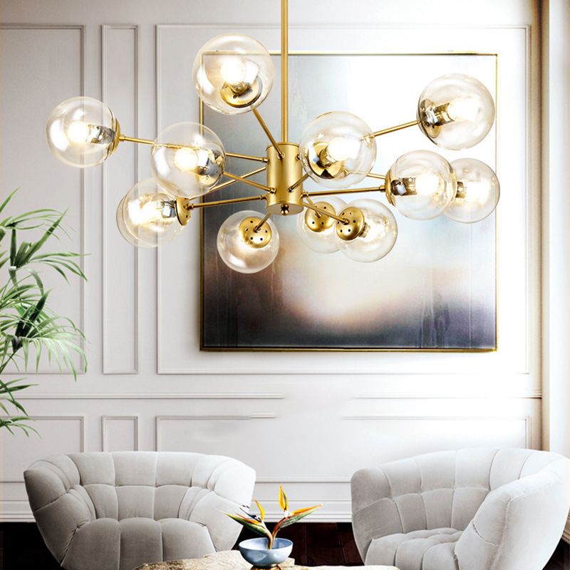 Valentina Moderno LED Semplice Lampade a Sospensione Vetro Metallo Nero/Oro Soggiorno/Camera da Letto