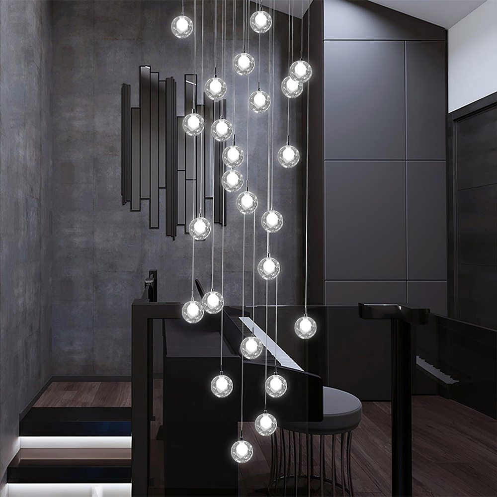 Arisha Multi-teste Globo Cluster Chandelier Vetro Sala da Pranzo Soggiorno