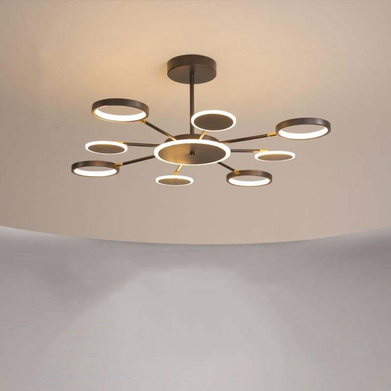 Arisha Modern LED Lampadari Geometrica Nero Metallo Acrilico Sala Studio/Soggiorno/Camera da Letto
