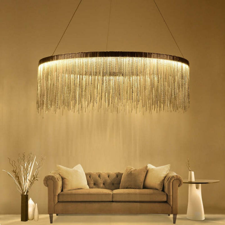 Arisha Lusso LED Lampada a Sospensione Catena Nappa