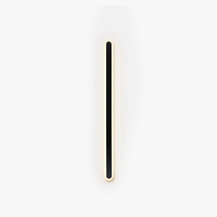 Ray Minimalista Applique da Esterni Metallo Nera Ovale Lineare