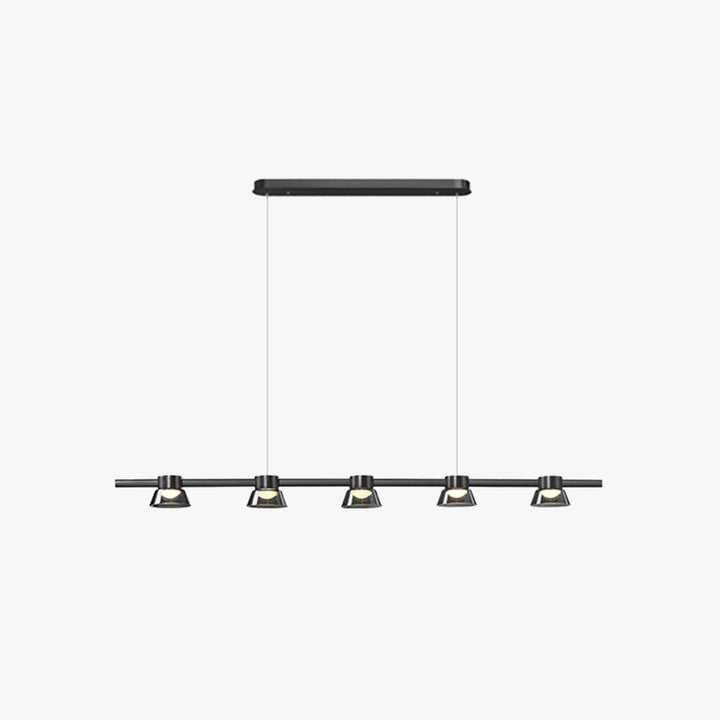 Arisha Moderno LED Lampada a Sospensione Metallo Nero Lineare Sala da Pranzo/Soggiorno/Camera da Letto
