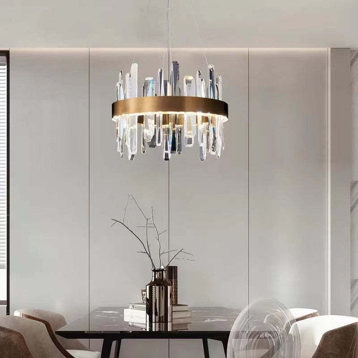 Kristy Moderno LED Lusso Lampadario Metallo Cristallo Soggiorno/Camera da Letto