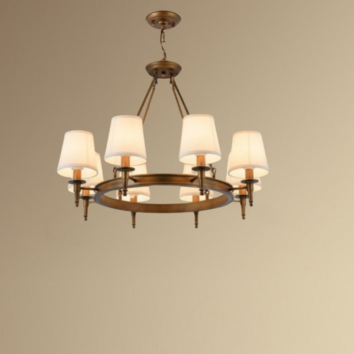 Silva Vintage Industriale LED Lampade a Sospensione Metallo Tessuto Nero/Marrone Sala da Pranzo