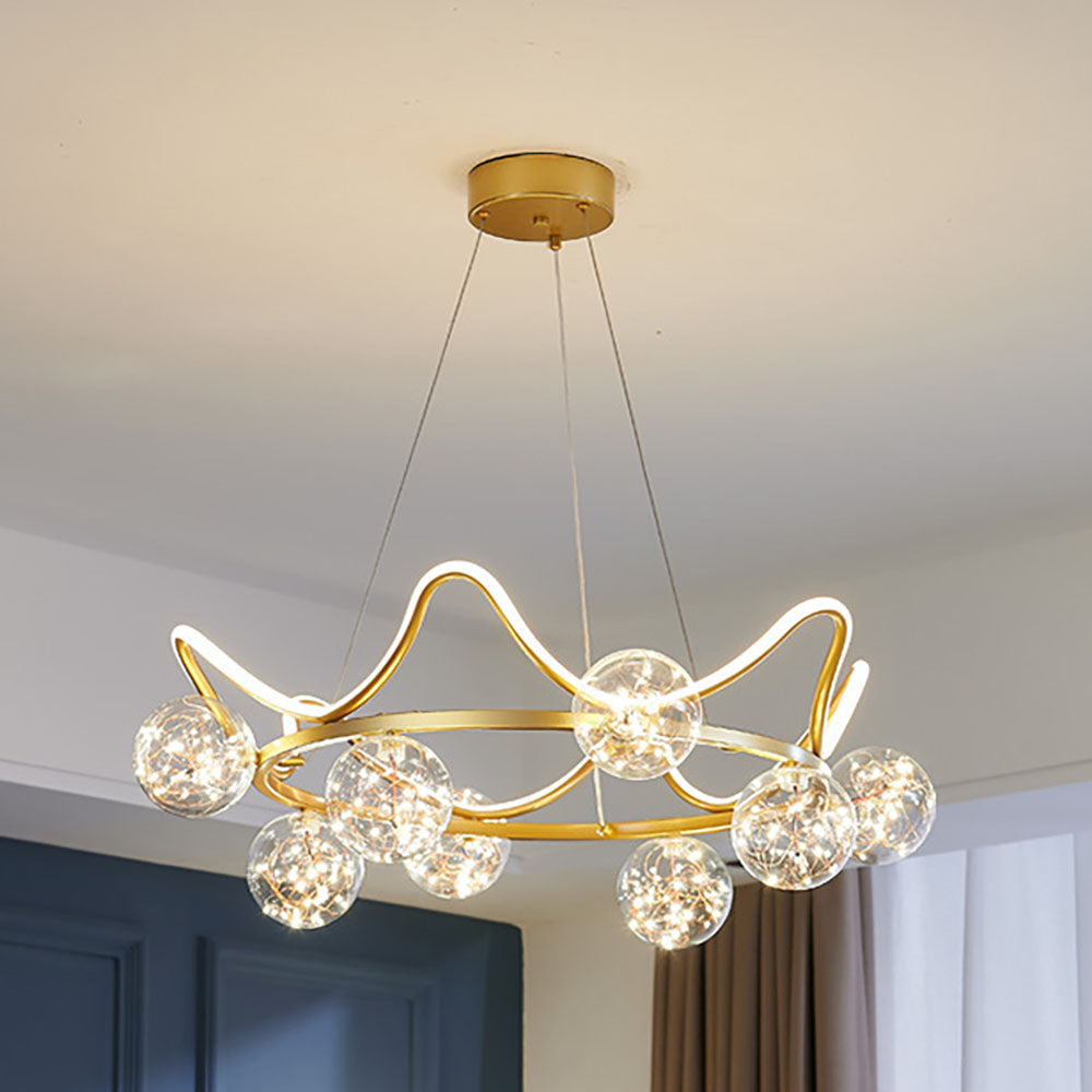 Arisha Nordico Metallo/Acrilico Sospensione Oro Camera da letto/Cucina