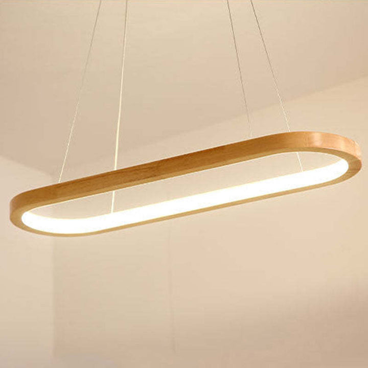 Muto Bellissimo LED Lampade a Sospensione Legno Ovale Contemporanee