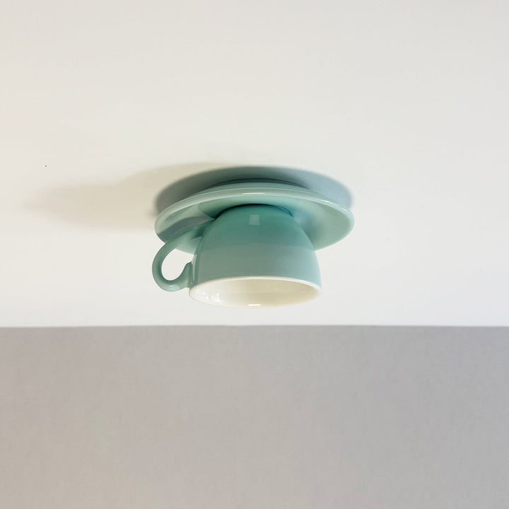 Valentina Moderno Tazze Caffè Ceramica Plafoniere, Blu/Rosa/Giallo