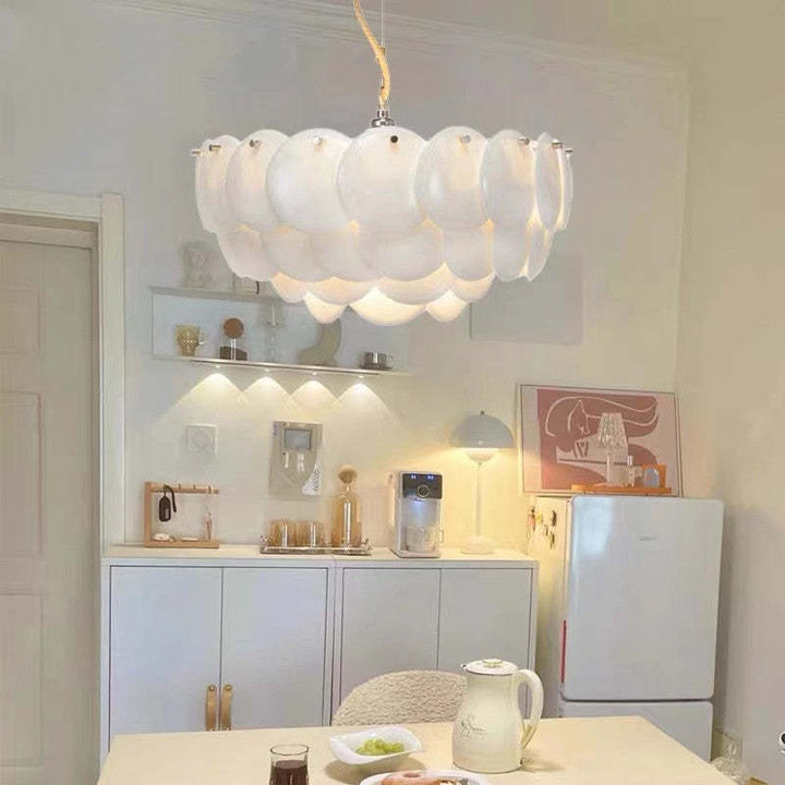 Arisha Bellissimo Moderno LED Germoglio Lampadari Bianco Arte Deco Foglia Ceramica Metallo Soggiorno/Camera da Letto