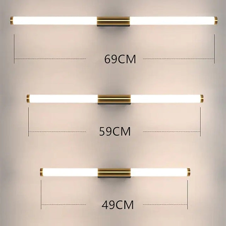 Arisha Moderno LED Applique Metallo Linea Acrilico Oro