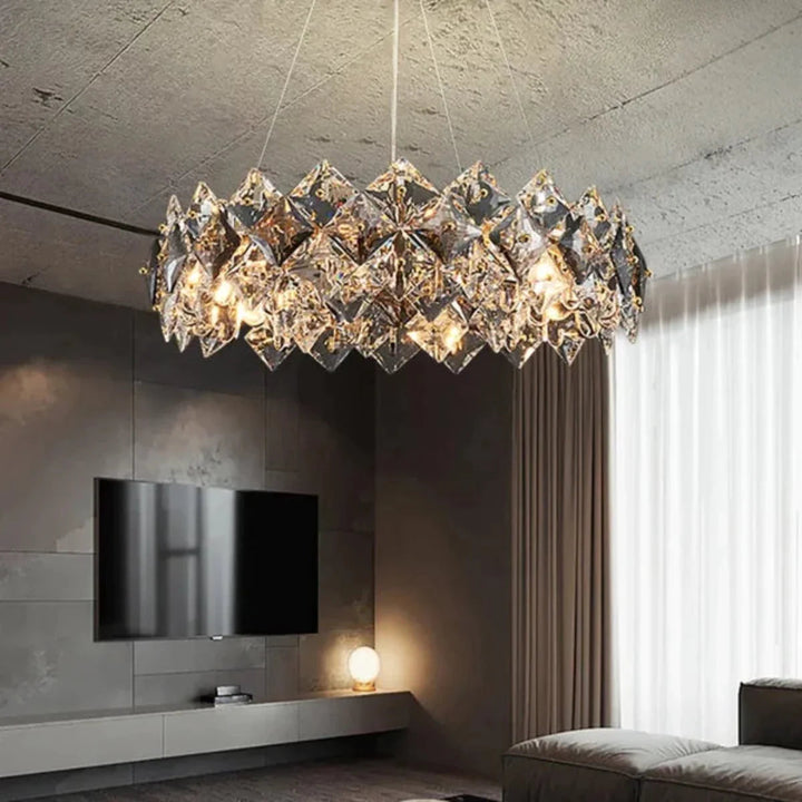 Kristy Moderno Design Cristallo Metallo Lampade a Sospensione Oro