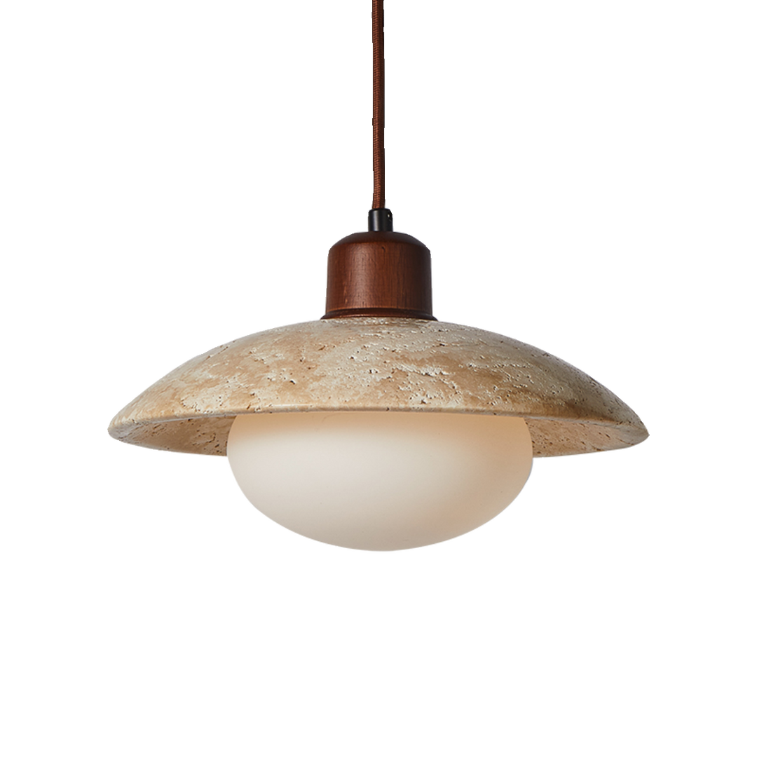 Valentina Wabi-sabi Retro Cerchio Vetro Roccia LED Lampade a Sospensione Sala da Pranzo