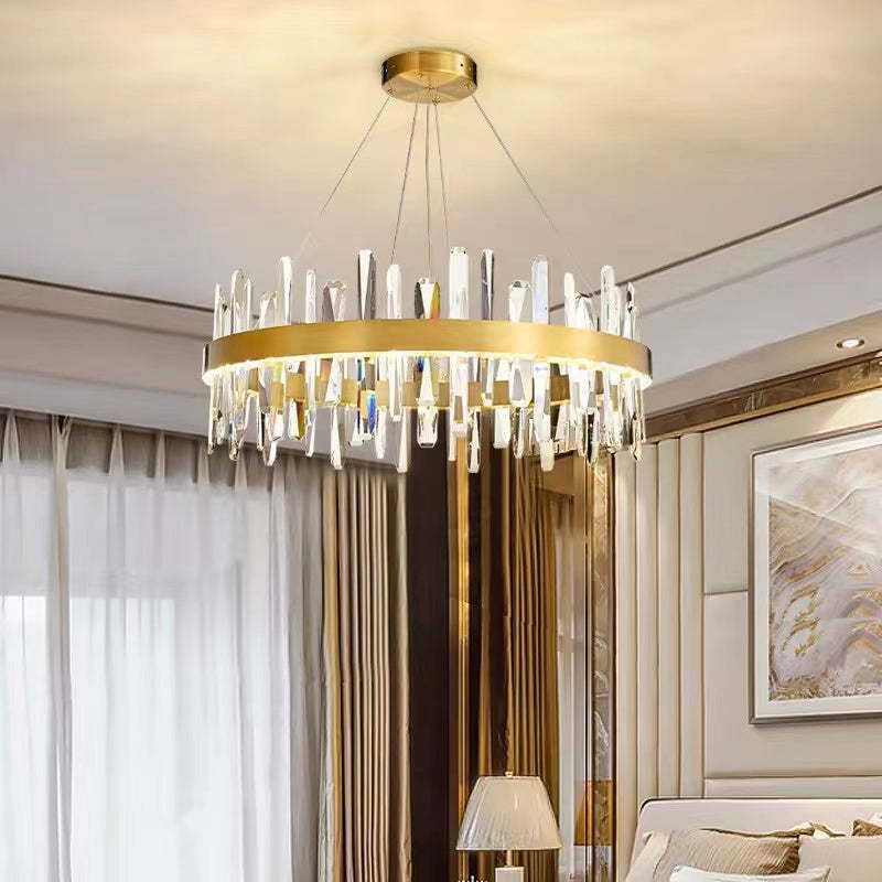 Kristy Moderno LED Lusso Lampadario Metallo Cristallo Soggiorno/Camera da Letto