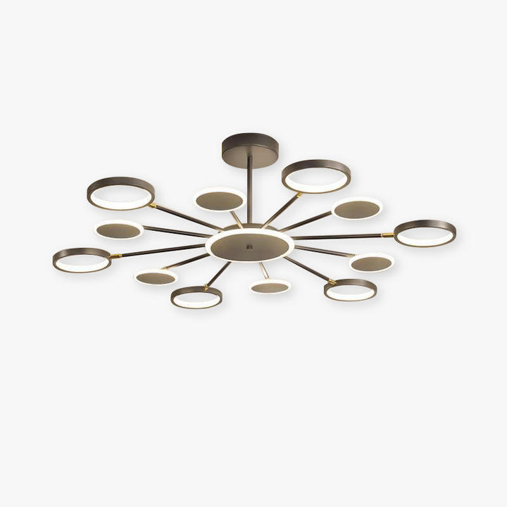 Arisha Modern LED Lampadari Geometrica Nero Metallo Acrilico Sala Studio/Soggiorno/Camera da Letto