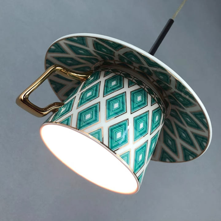 Valentina Vintage Argyle Modello Tazza Ceramica Lampade a Sospensione Camera da Letto