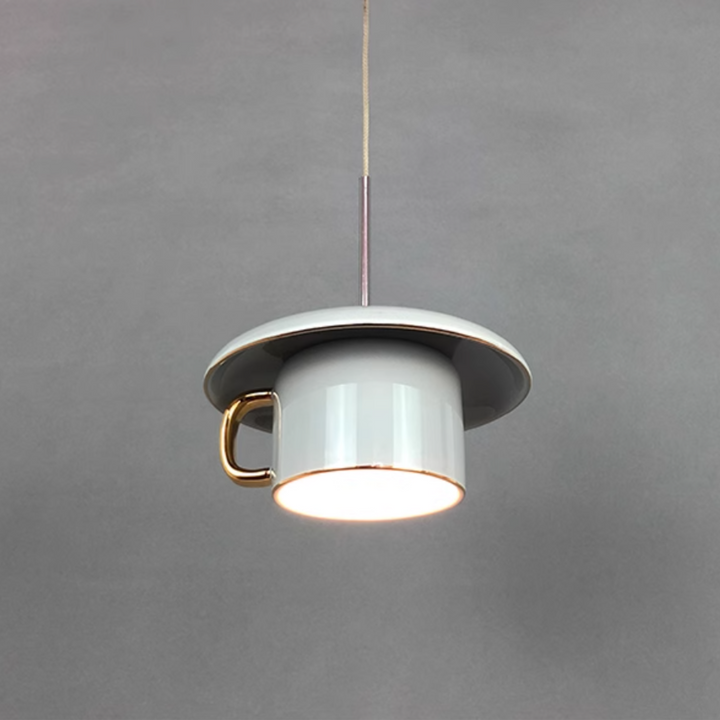 Valentina Urbano Tazza Ceramica LED Lampade a Sospensione Soggiorno
