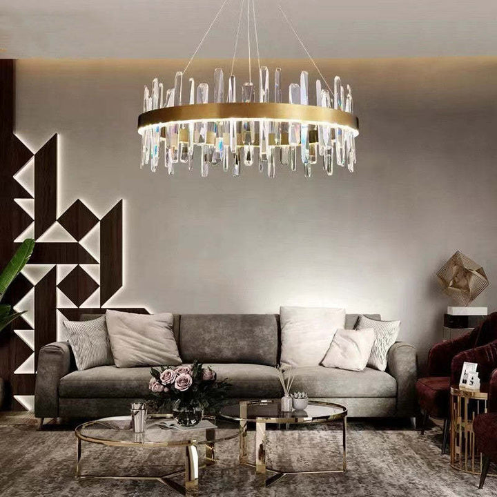 Kristy Moderno LED Lusso Lampadario Metallo Cristallo Soggiorno/Camera da Letto
