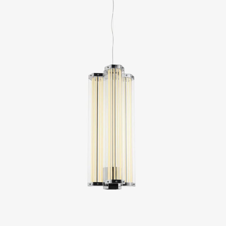 Hexagonal lampada a sospensione in vetro
