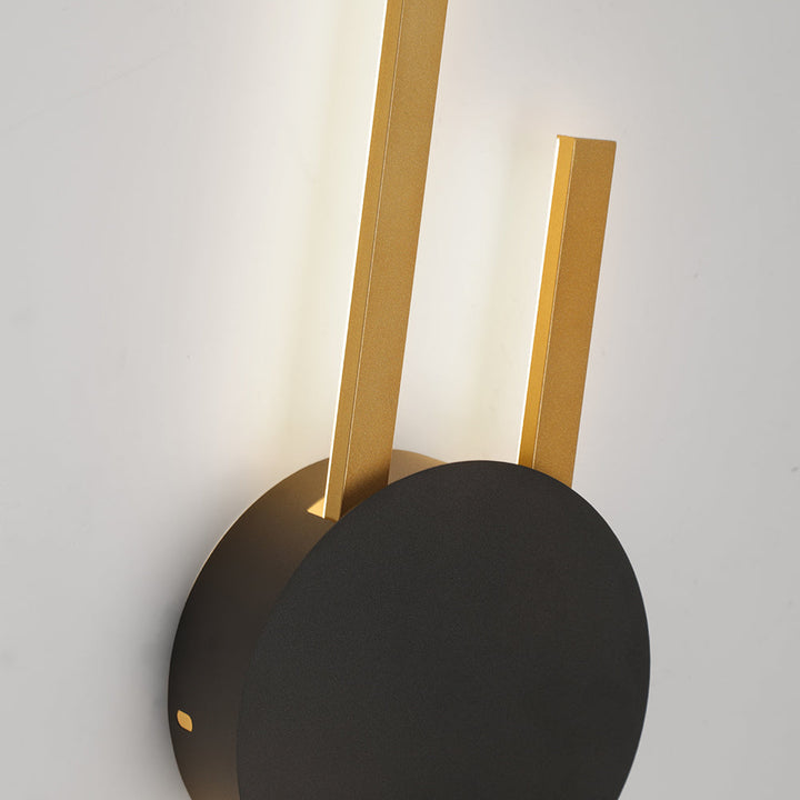 Arisha Moderne Lineare Applique Metallo/Acrilico Nero/Oro Studio