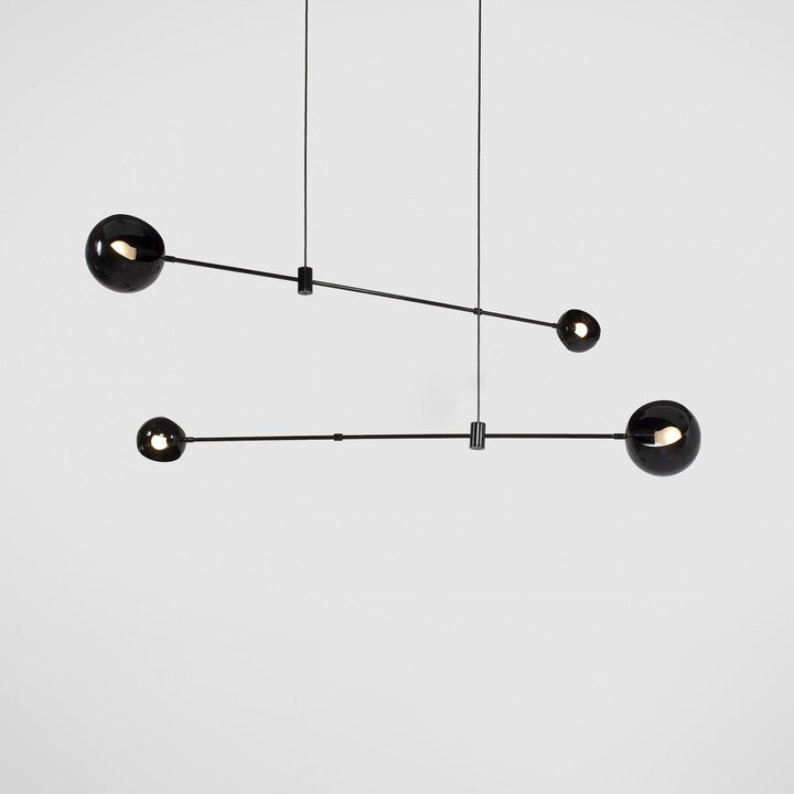 Celanella lampadario nero vetro Acaba elegante
