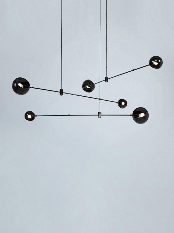 Celanella lampadario nero vetro Acaba elegante