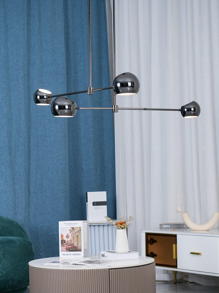 Celanella lampadario nero vetro Acaba elegante