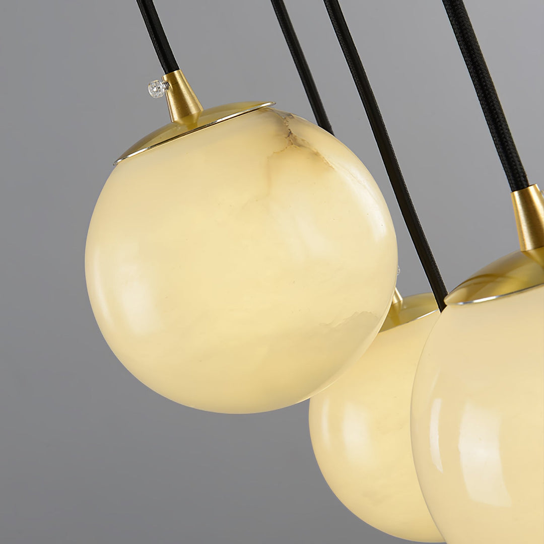 Taren lampadario sfera alabastro grappolo