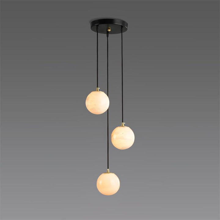 Taren lampadario sfera alabastro grappolo