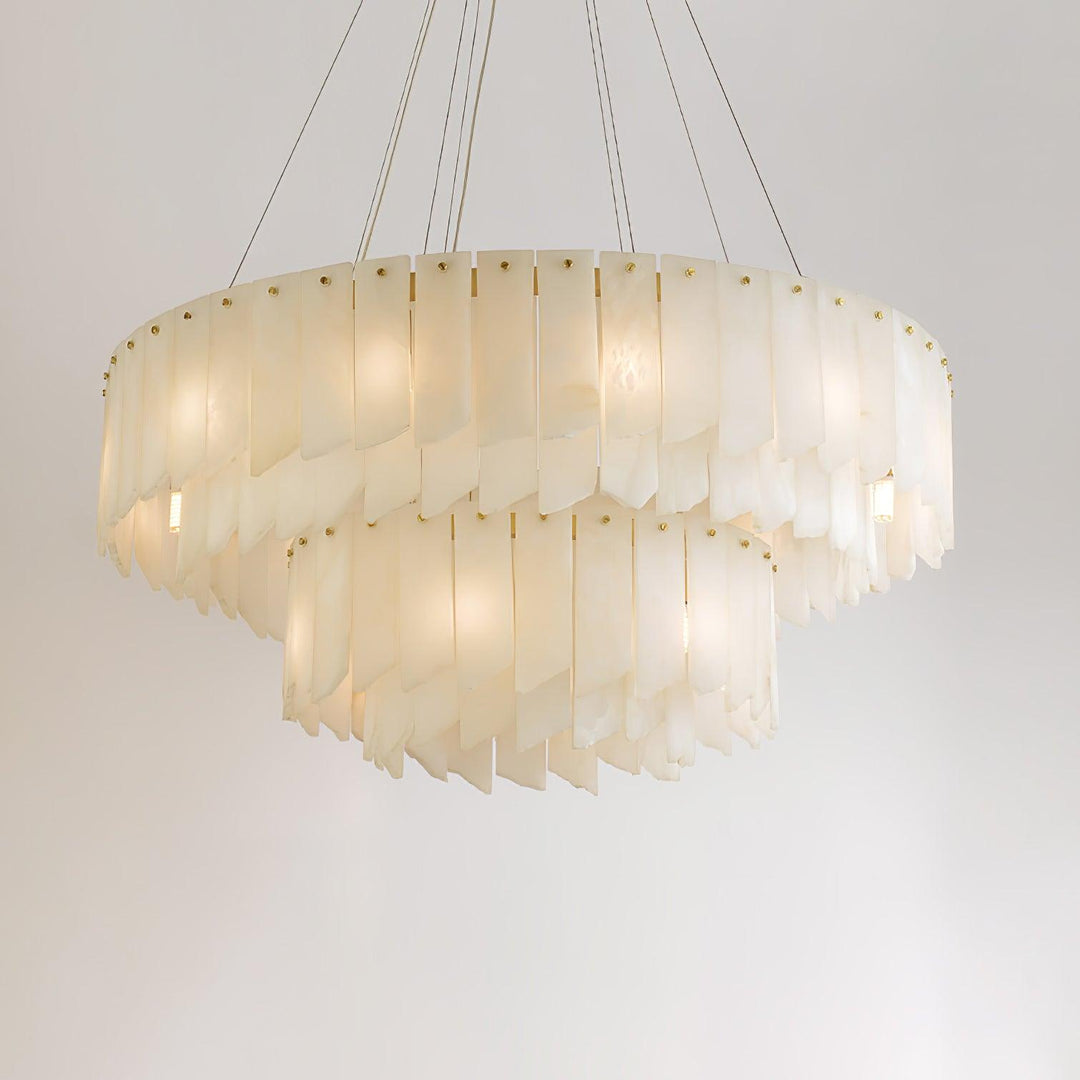 Vevelila lampadario in alabastro