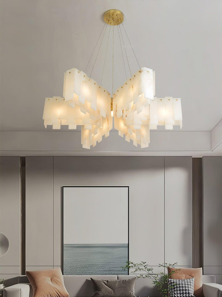 Vevelila lampadario in alabastro