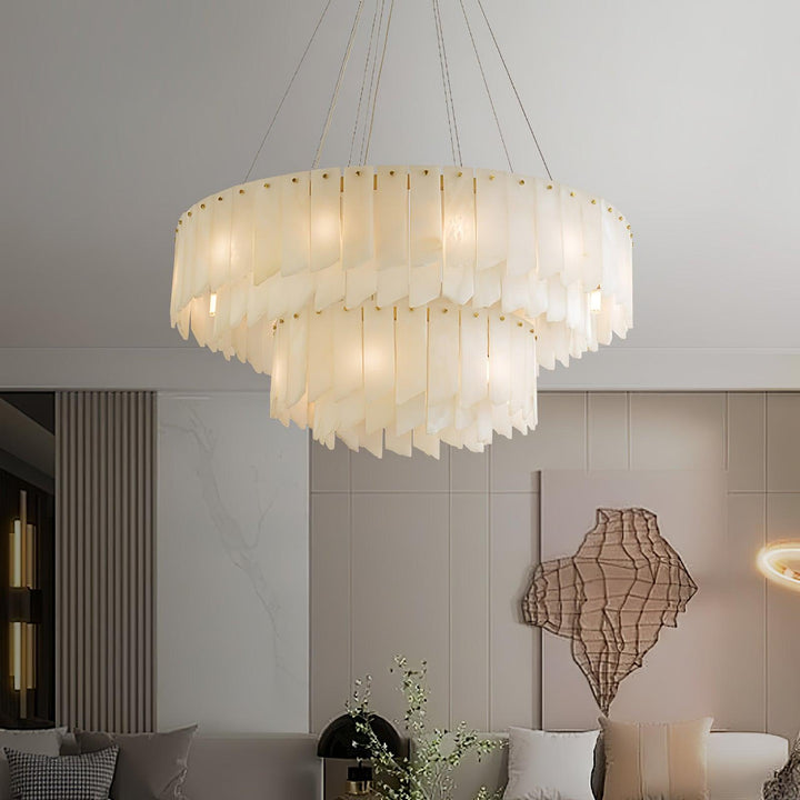 Vevelila lampadario in alabastro