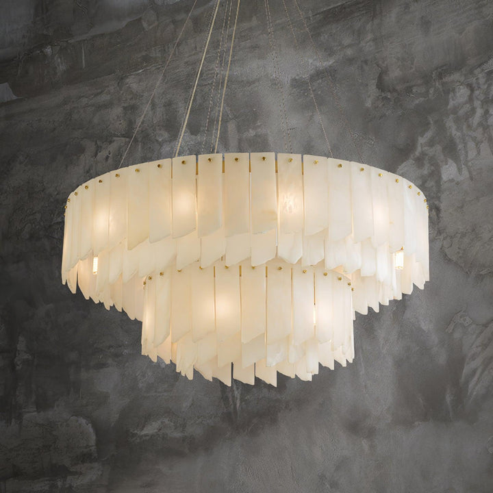 Vevelila lampadario in alabastro