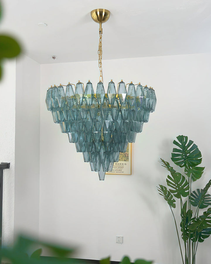 Rosalique lampadario in vetro