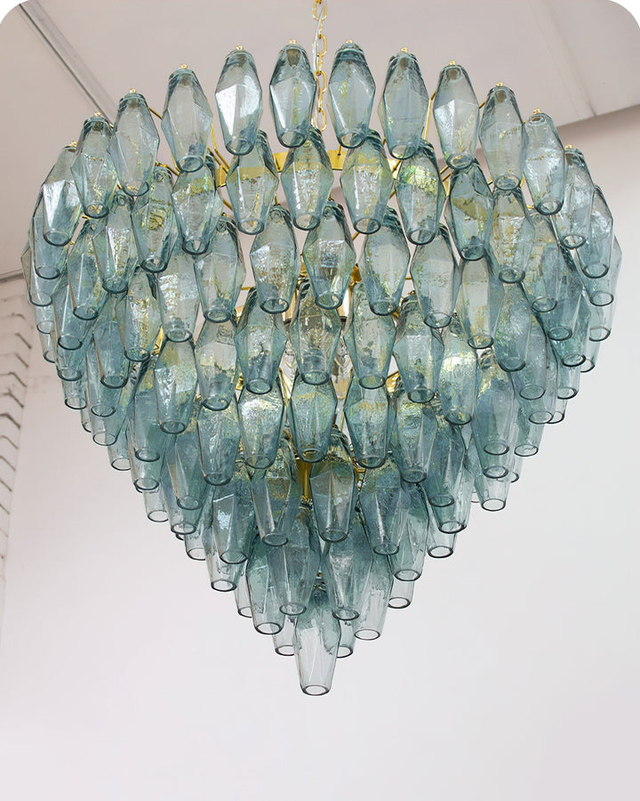 Rosalique lampadario in vetro