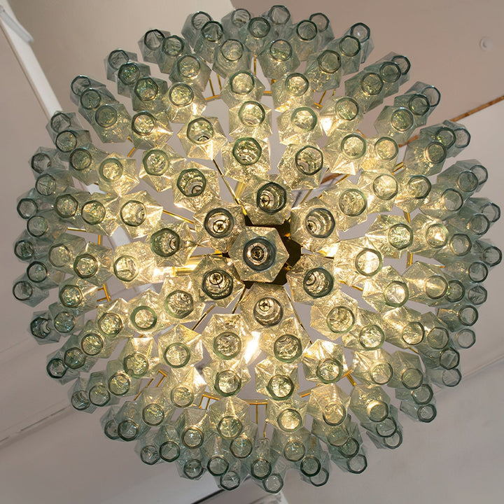 Rosalique lampadario in vetro