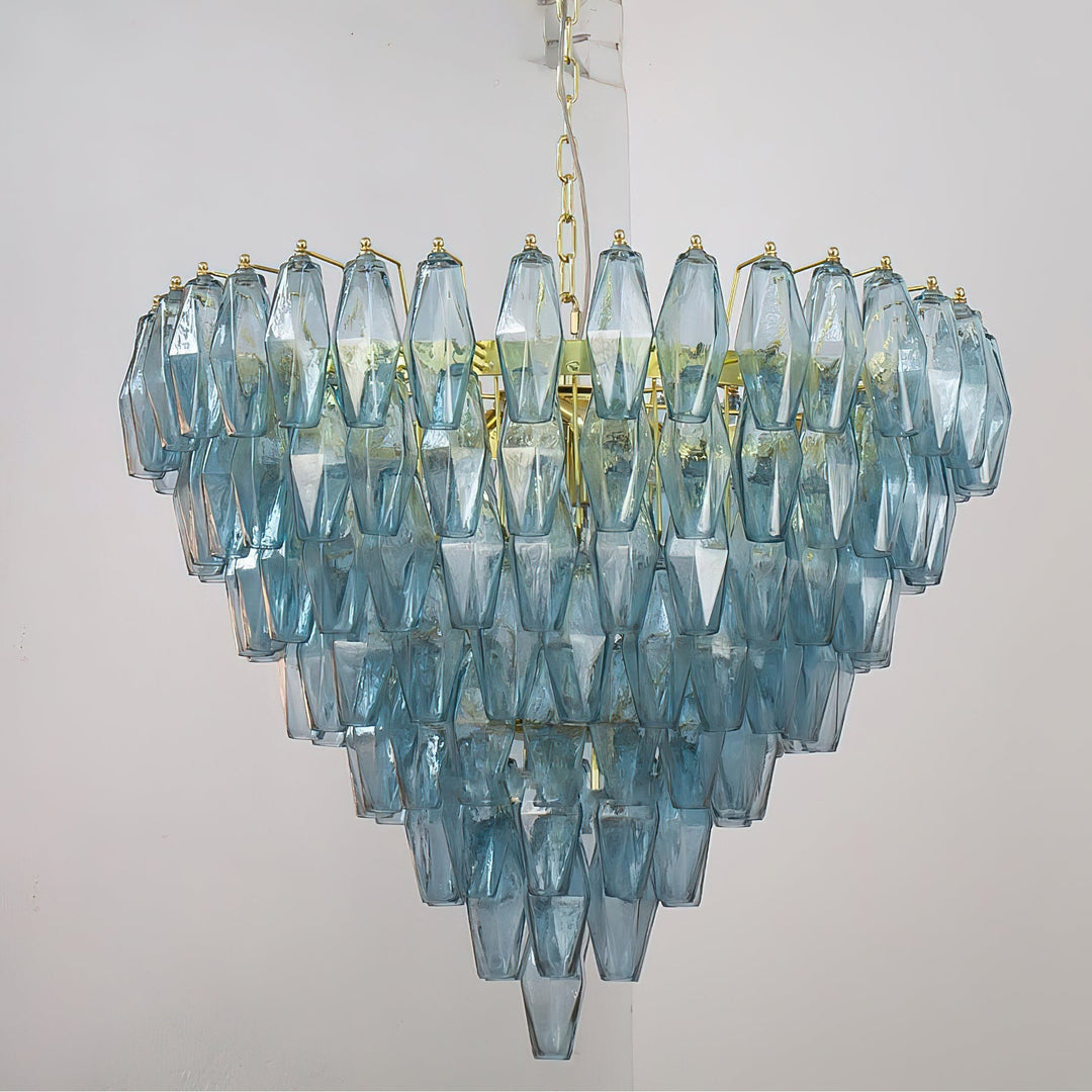 Rosalique lampadario in vetro