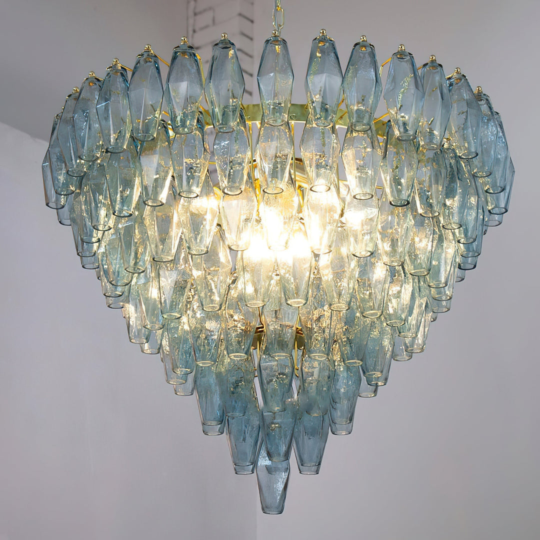 Rosalique lampadario in vetro