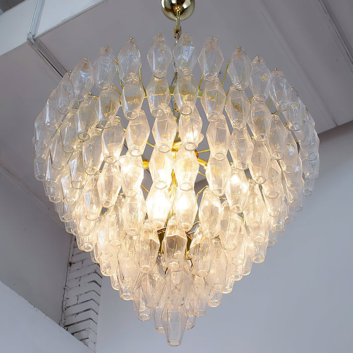 Rosalique lampadario in vetro